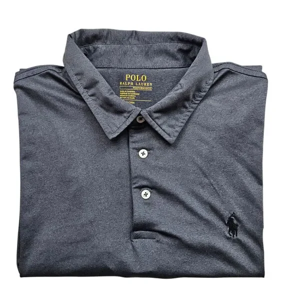 Polo Ralph Lauren Performance Golf Polo Shirt Mens Large Gray Short Sleeve Pony - Picture 2 of 10